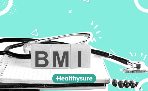 BMI for staying healthy, stethoscope on a journal